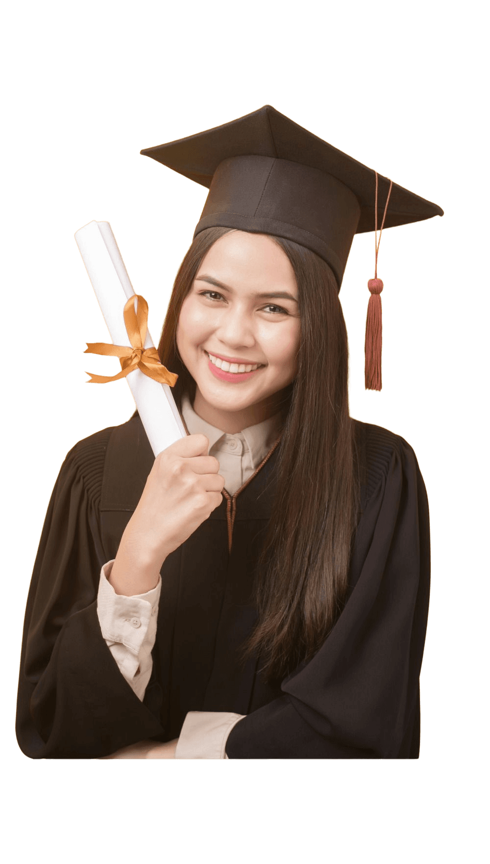 Student celebrating graduation